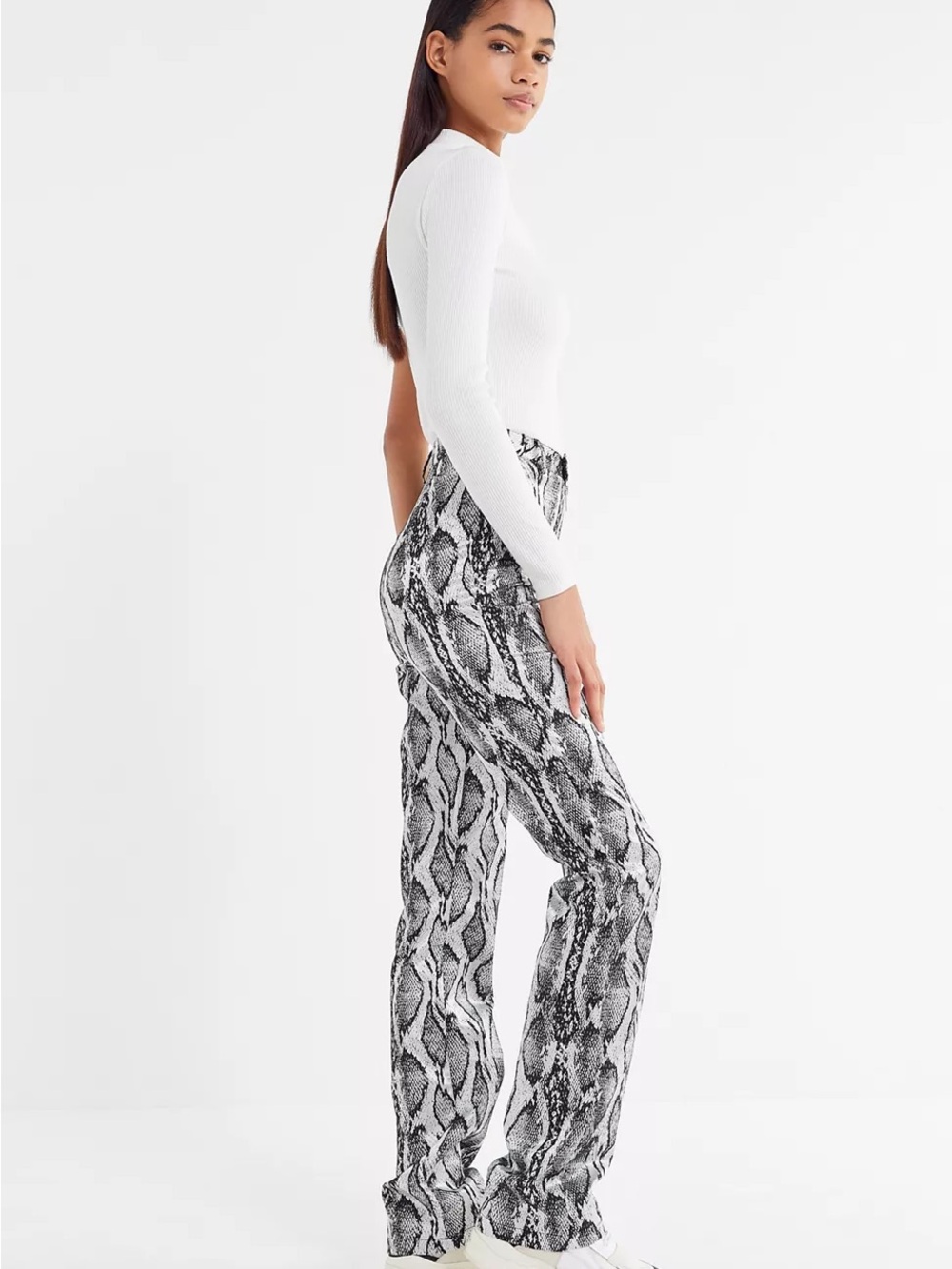 NWOT I.AM.GIA Slater Snake Print Faux Leather Straight Leg Pants